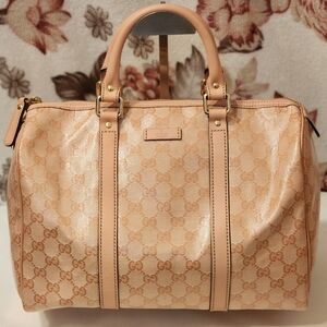 Gucci Blush Pink GG Canvas Top-Handle Satchel